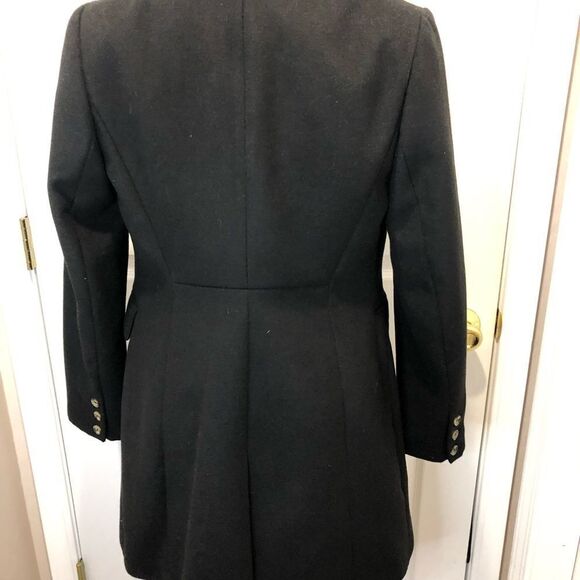 Topshop black double breasted over coat pea coat size 2 - Picture 9 of 16